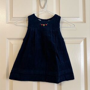Eaton Baby Corduroy Dress Vintage | Navy Blue | Sz 24m